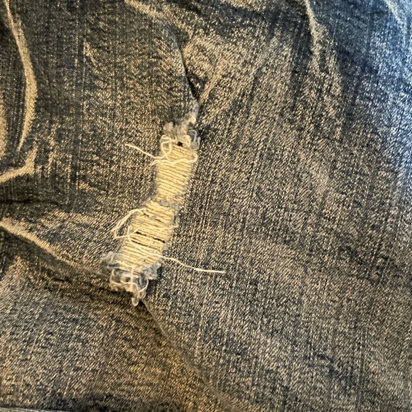 Slightly Distressed Amethyst Women’s Size 18 Jorts with Pocket Decals - Picture 4 of 9